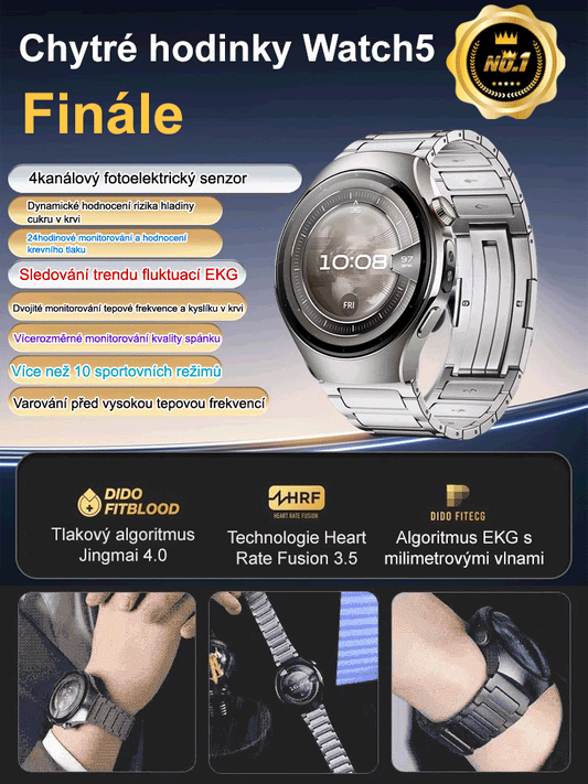Chytrý hodinky Watch5 s monitorováním zdraví