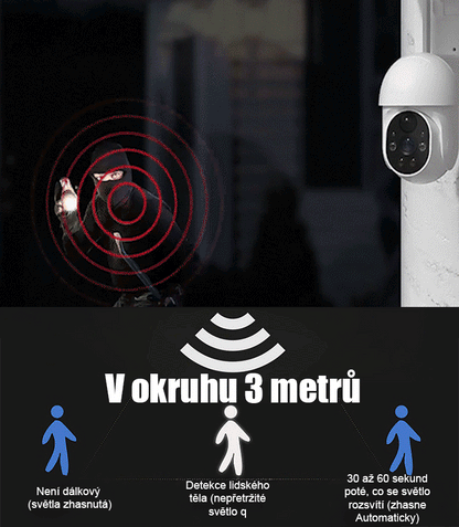 Simulovaná monitorovací kamera pouliční osvětlení